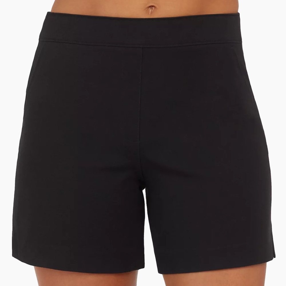 New Spanx Polished Stretch Cotton 6” Shorts Classic Black - Picture 8 of 12